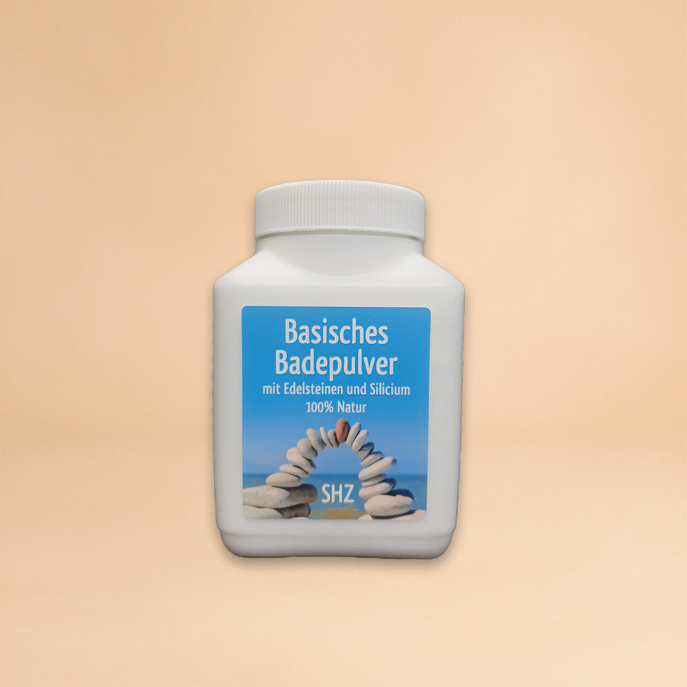Basisches Badepulver mit 8 verschiedenen Edelsteinen + Silizium 600g
