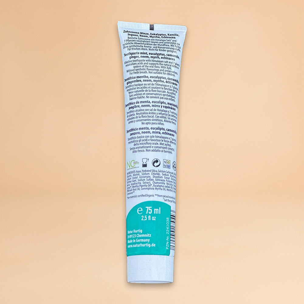 Natur Hurtig Himalaya Zahncreme mit Minze, Eukalyptus, Kamille, Neem, Echinacea 75 ml